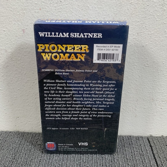 Pioneer Woman 1973 VHS 2000 William Shatner Helen Hunt New Sealed - Picture 3 of 9